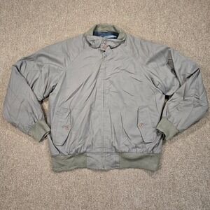 Vintage Harrington Bomber Jacket London Towne Mens Medium Gray Lined Macau 80s‎